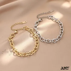 14K Gold Simple Chain Bracelet