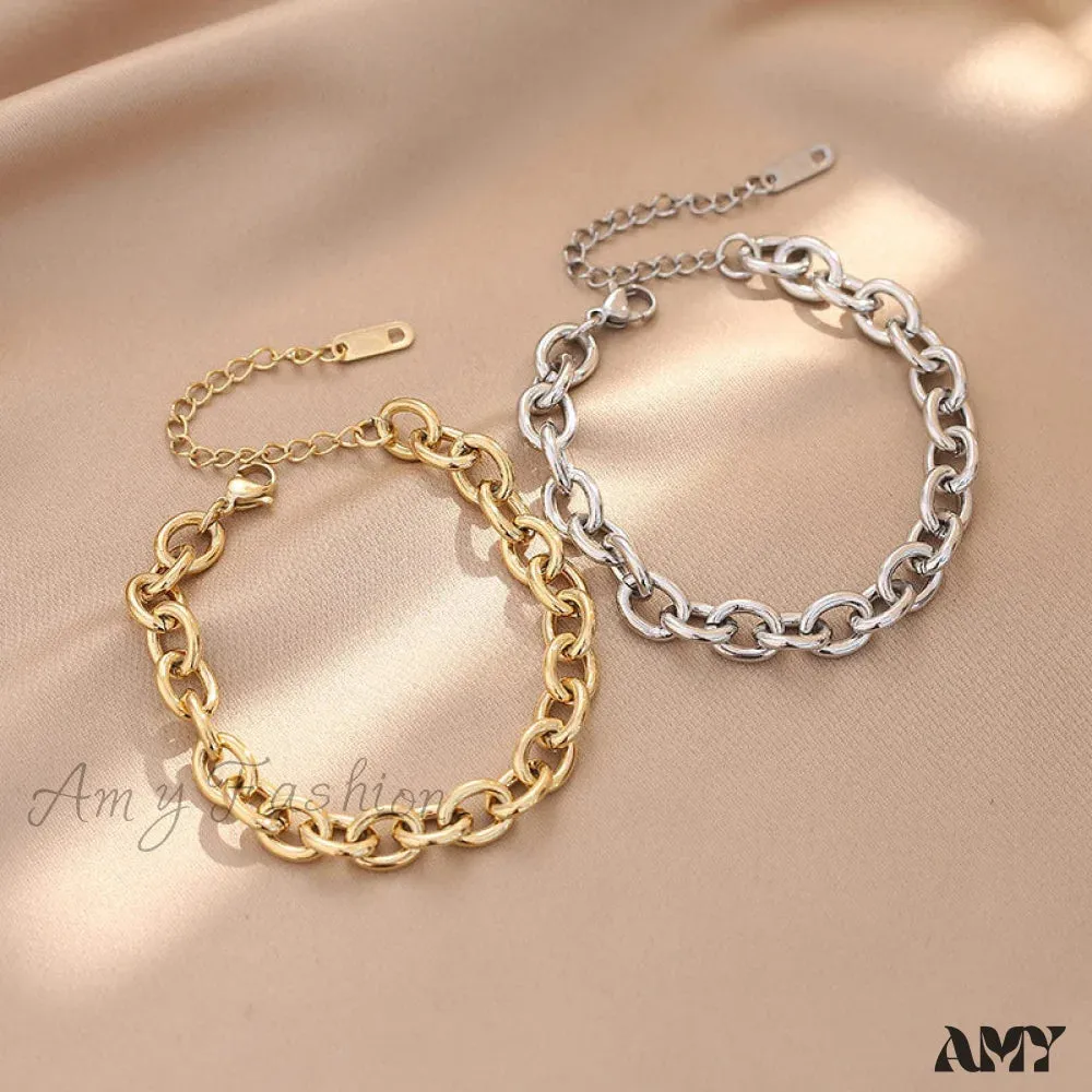 14K Gold Simple Chain Bracelet