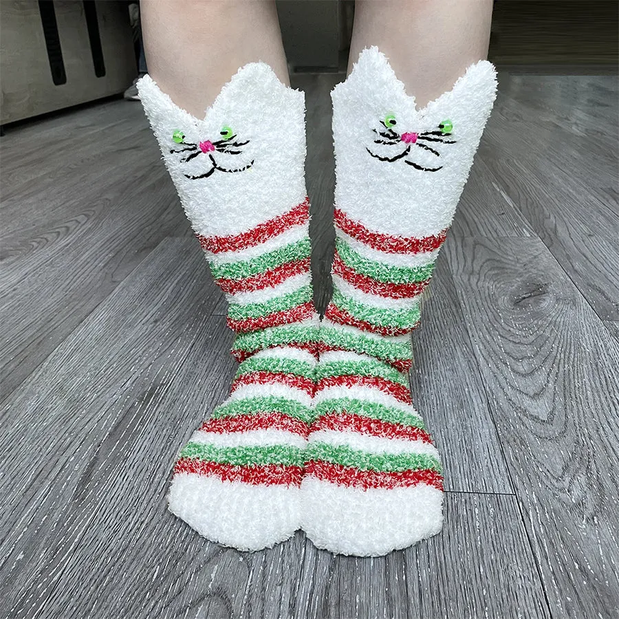 3D Funny Cartoon Home Floor Socks Christmas