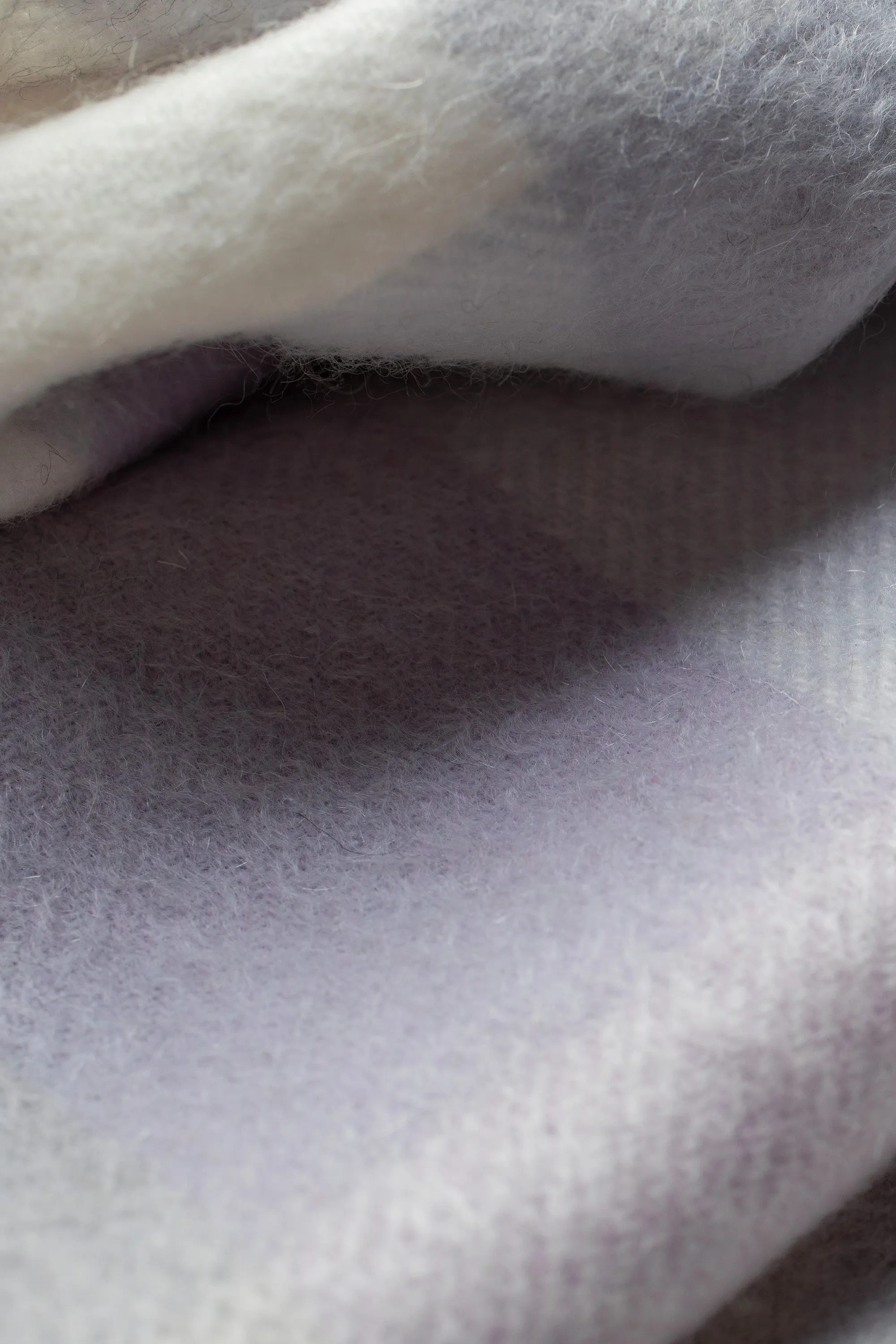 5 Square Check Cashmere Scarf - Lilac