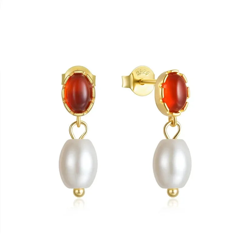 925 Silver Pearl Stud Earrings