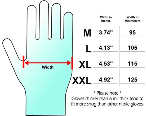 Adenna DLG679 Dark Light 9 mil Nitrile Powder Free Exam Disposable Gloves (Black, XX-Large) Count of 90 Pack of 1