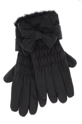 ADORIA Black Bow Waterproof Women Gloves