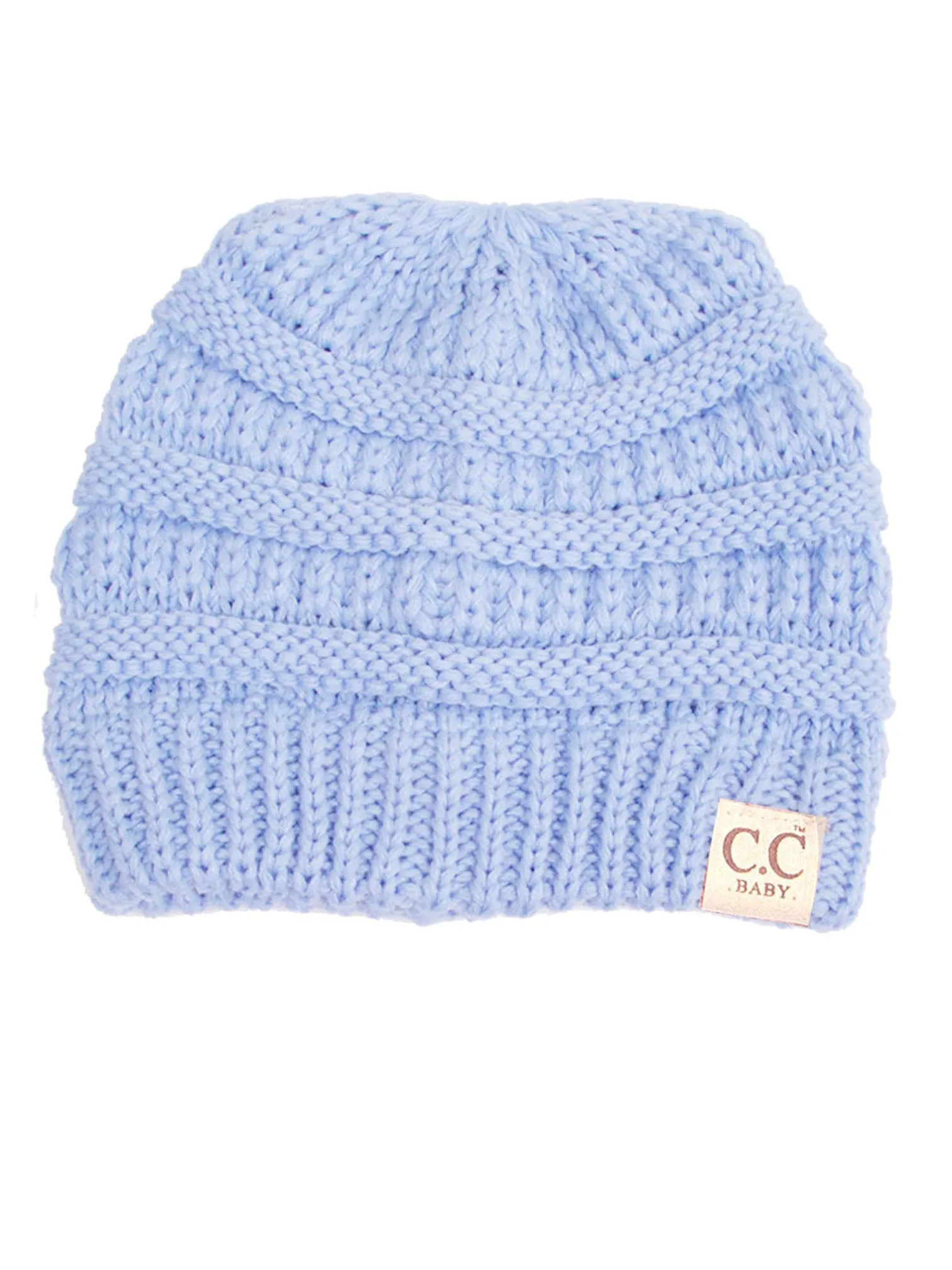 BABY-847 Pale Blue Beanie No Pom