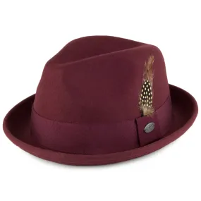 Bailey Hats Cloyd Trilby Hat - Burgundy