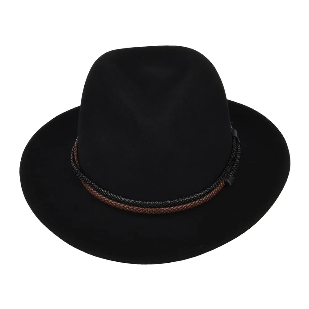 Bailey Hats Nelles Crushable Fedora Hat - Black