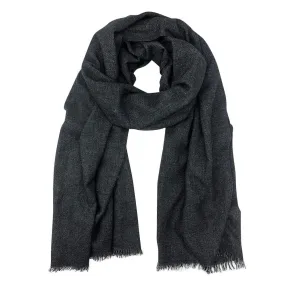 Black Handloom  Cashmere Scarf