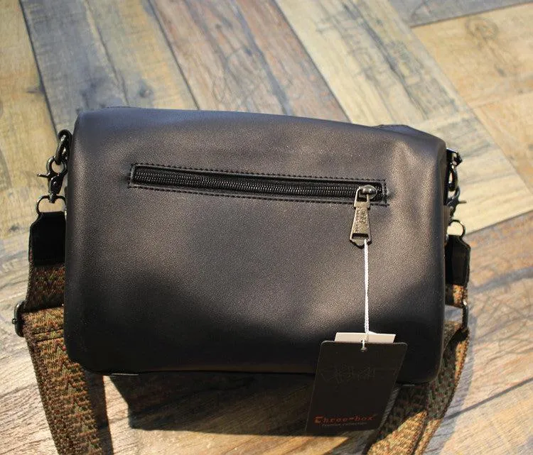 Black Soft Leather Crossbody Bag