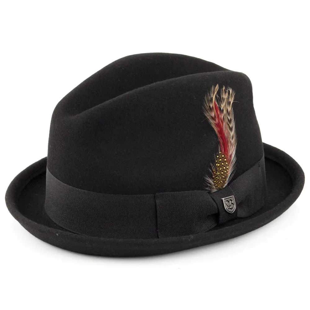 Brixton Hats Gain Trilby Hat - Black