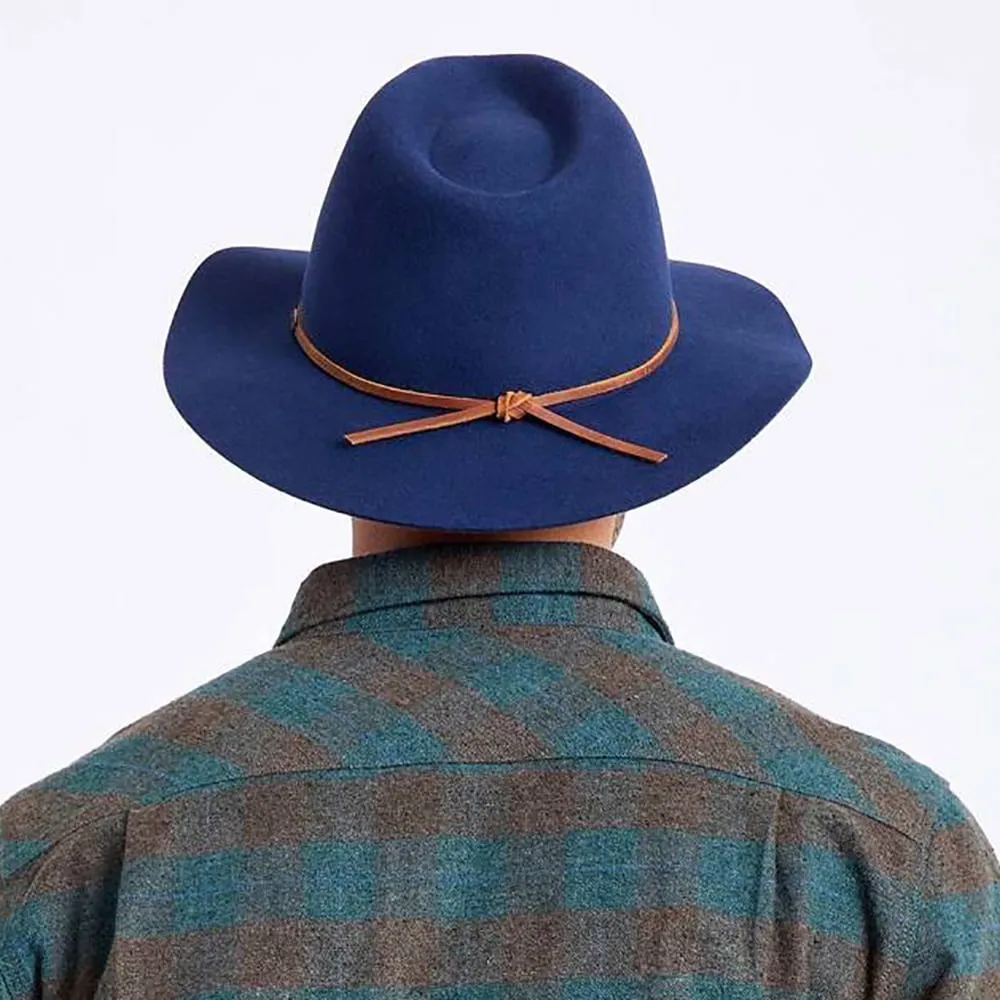 Brixton Hats Wesley Wool Felt Fedora Hat - Blue