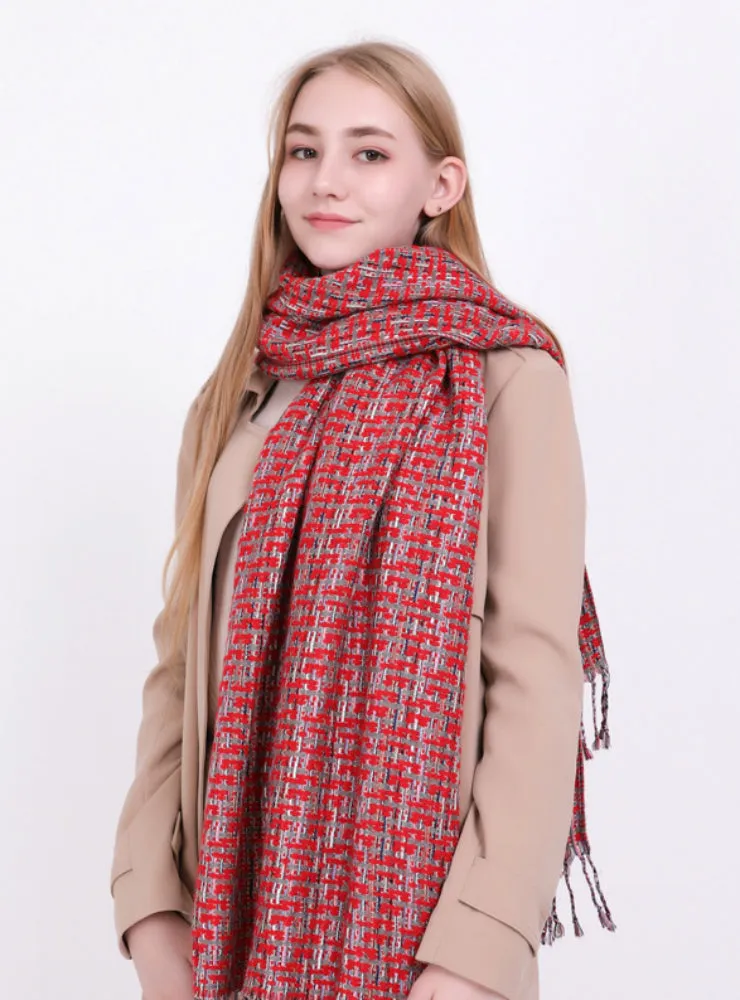 Cashmere Like Warm Shawl Dual-Purpose Scarf