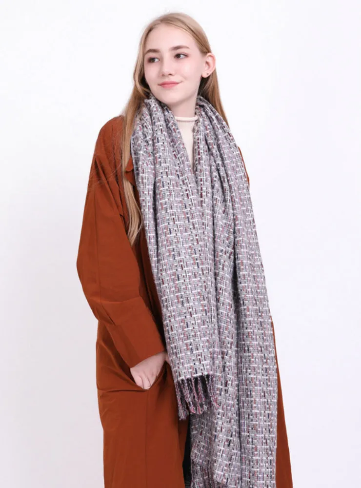 Cashmere Like Warm Shawl Dual-Purpose Scarf