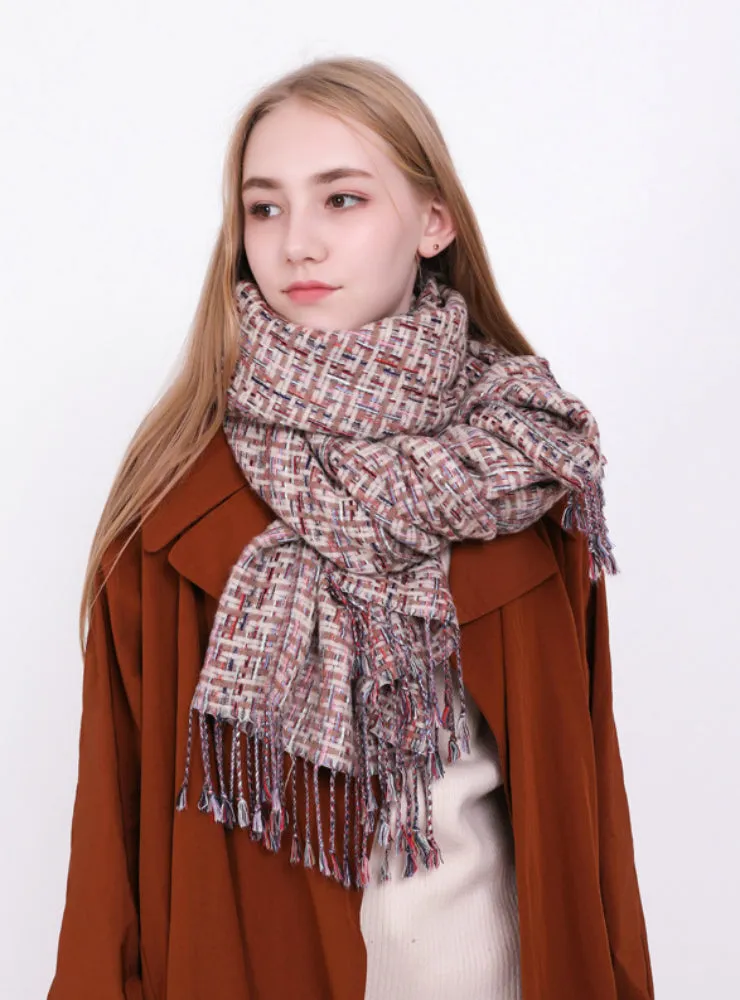 Cashmere Like Warm Shawl Dual-Purpose Scarf