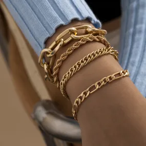 Chain Bracelet Simple Geometric Multi-Layer Metal All-Match Bracelet