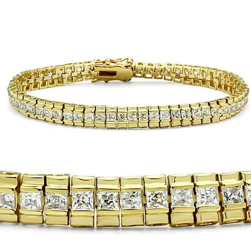 CJ47303 Wholesale Women's Brass Rhodium Gold AAA Grade CZ Clear Bracelet