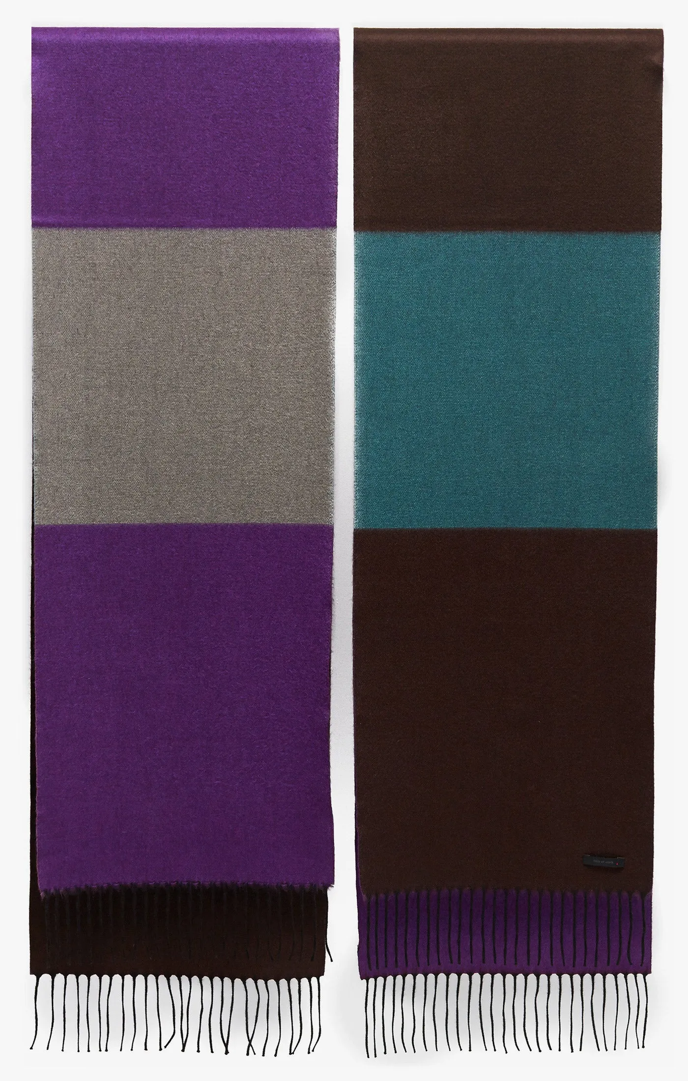 COLOR BLOCK CASHMERE/ SILK SCARF 010