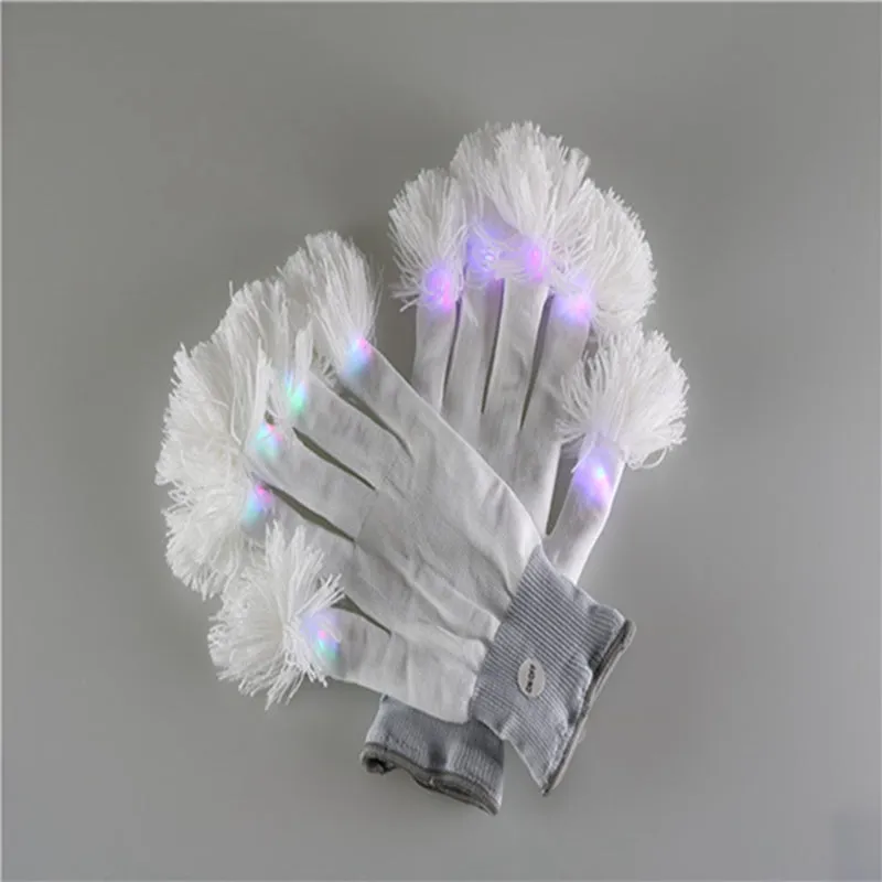 CYNDIE Premium LED Lighting Gloves Flashing Fingers Battery Powered One Pair