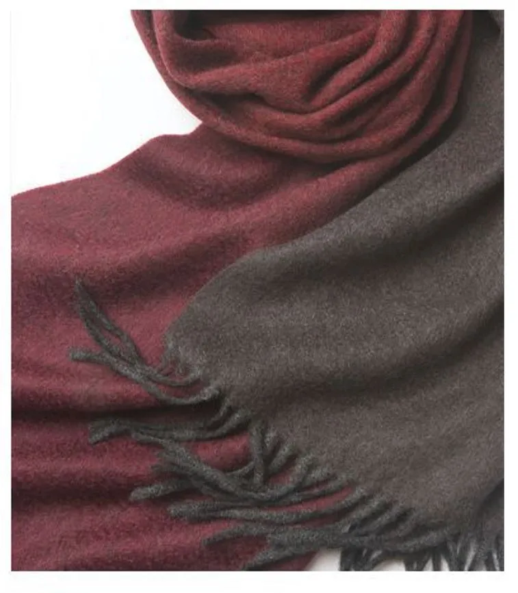 Degradé Lambswool Scarf Woven Brown Red