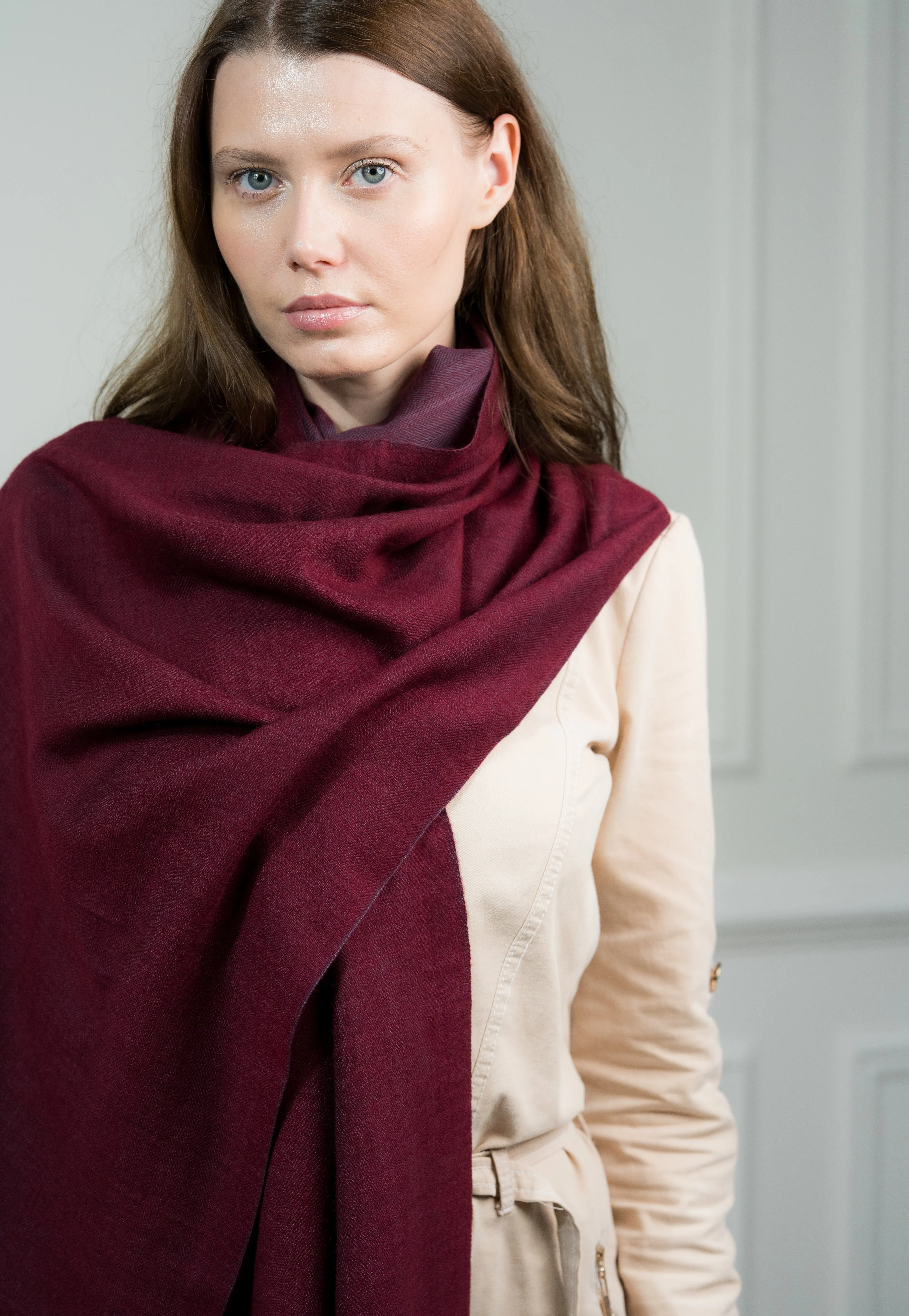 Diamond Weave Cashmere Shawl