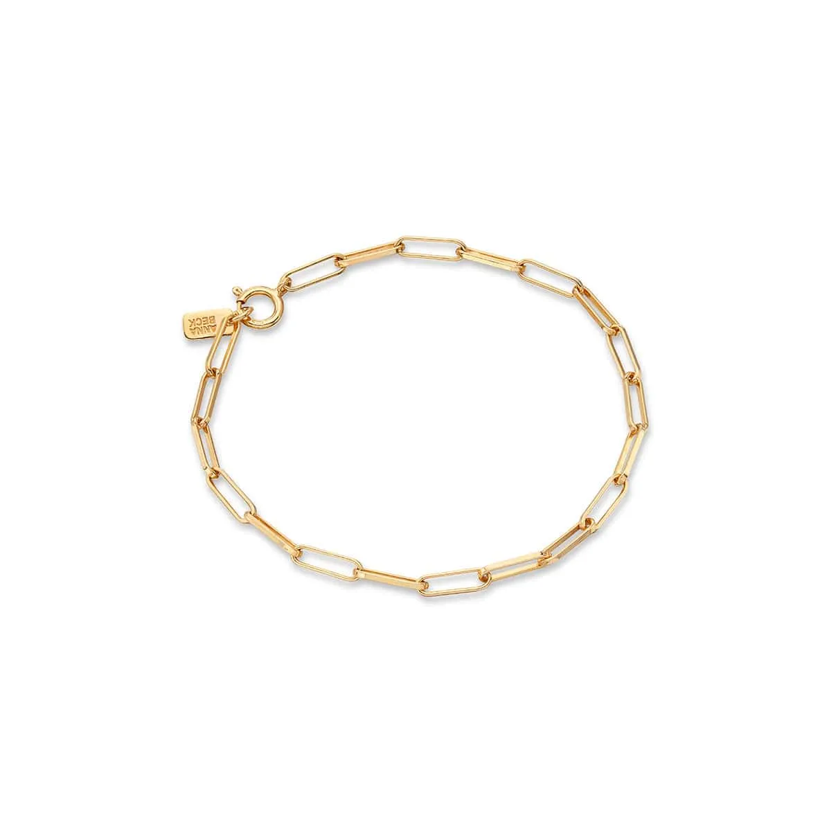 Elongated Box Chain Bracelet - Gold