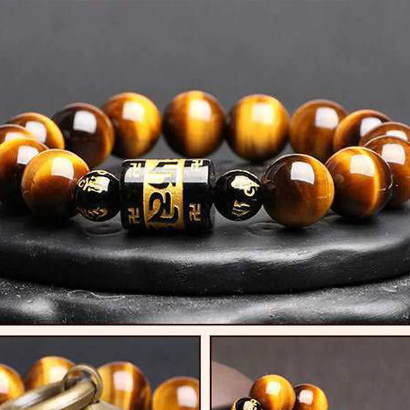 Fashion Simple Retro Obsidian Men's Bracelet