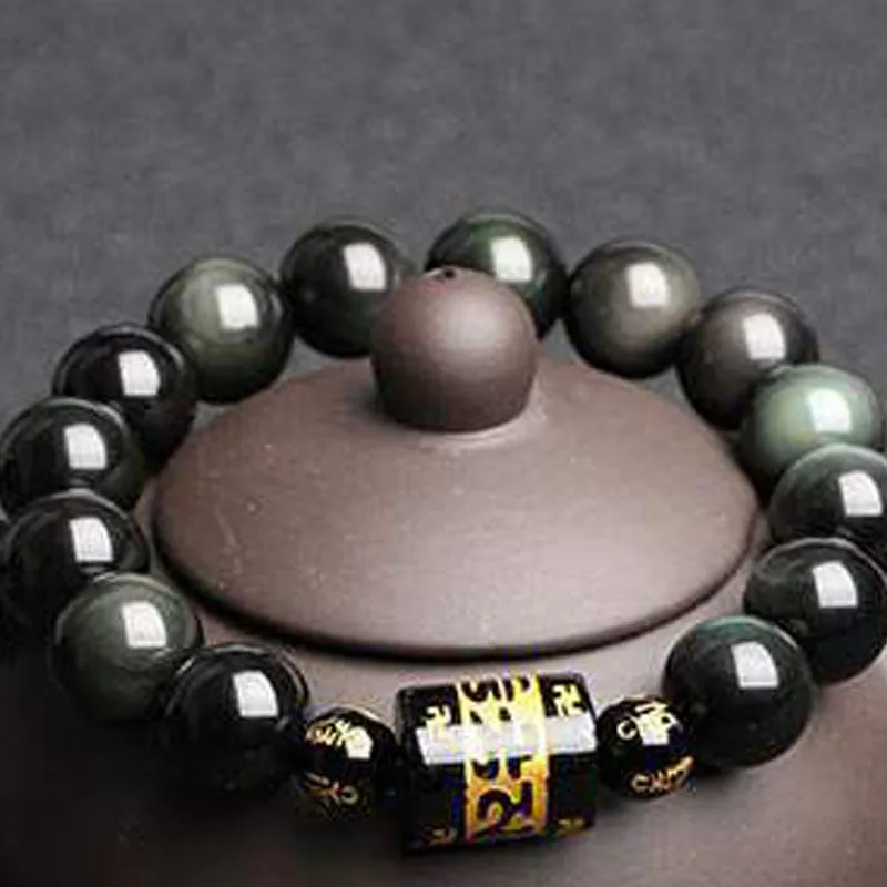 Fashion Simple Retro Obsidian Men's Bracelet