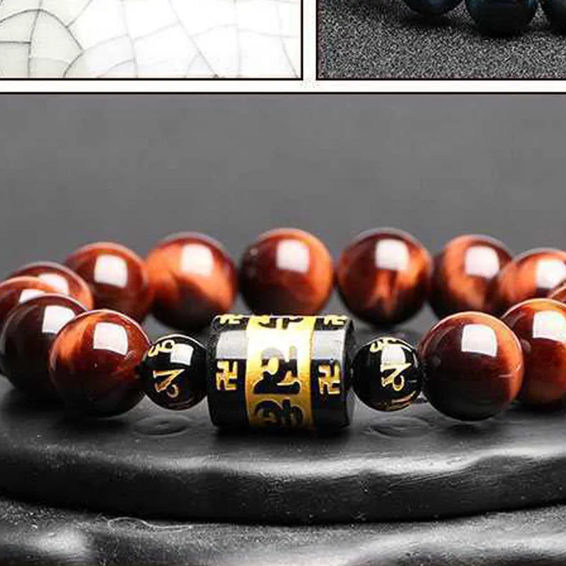 Fashion Simple Retro Obsidian Men's Bracelet