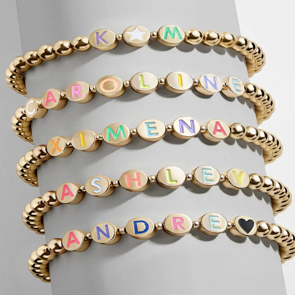 Fashion simple round bracelet letter bracelet