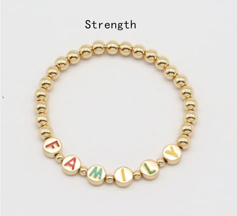 Fashion simple round bracelet letter bracelet