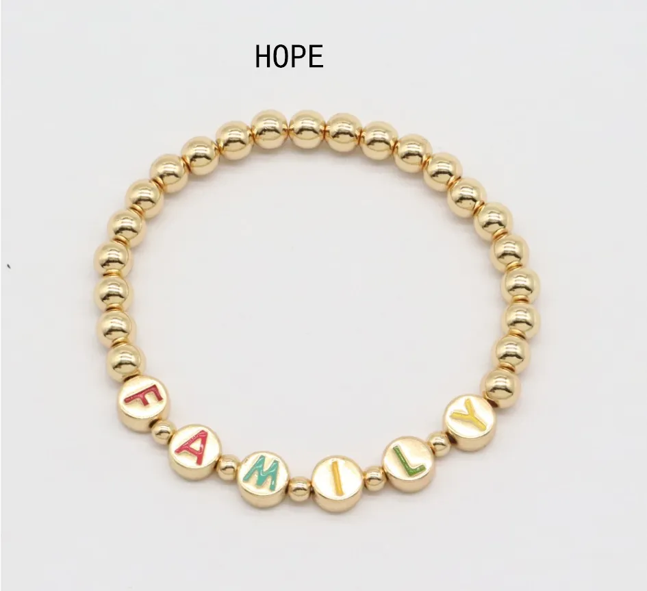 Fashion simple round bracelet letter bracelet