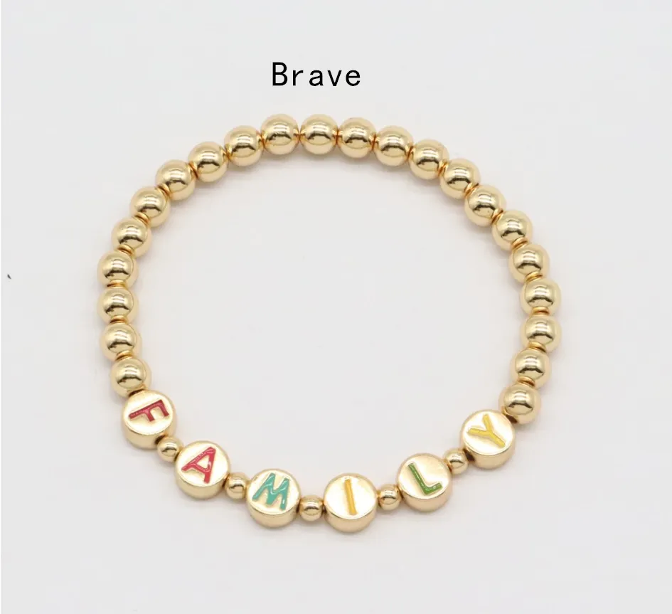 Fashion simple round bracelet letter bracelet