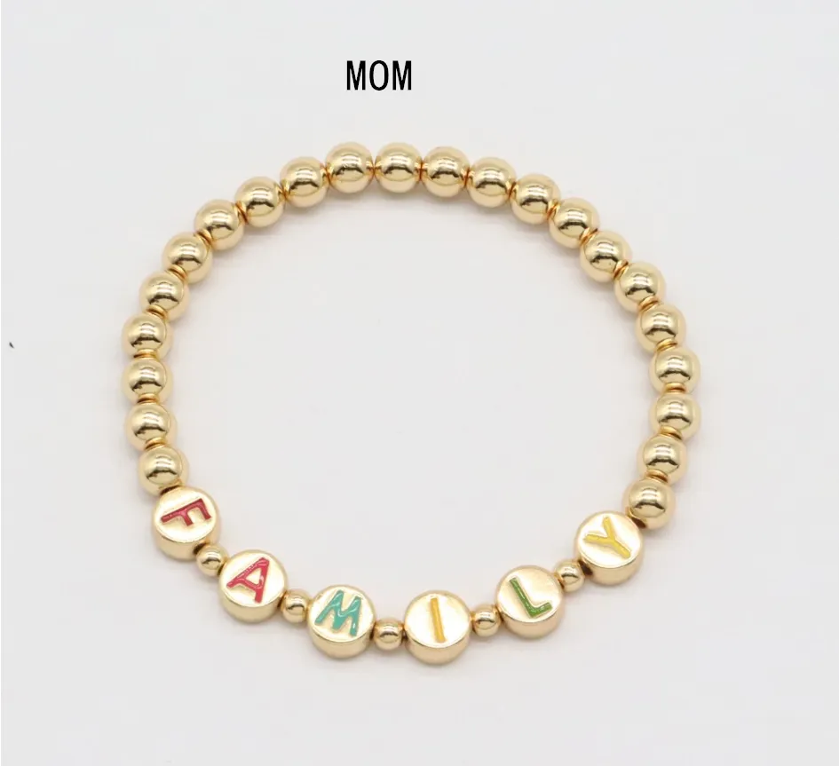 Fashion simple round bracelet letter bracelet