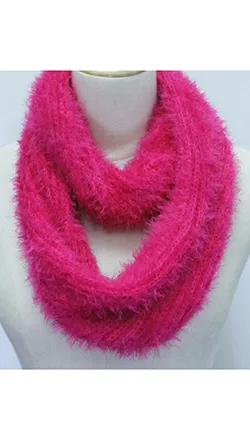 Frontier Snood Fluffy Hot Hot Pink