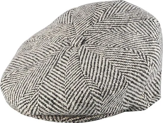 Henschel Woolen Herringbone Newsboy Cap