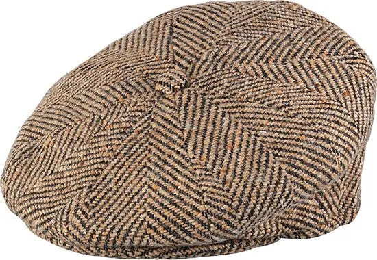 Henschel Woolen Herringbone Newsboy Cap