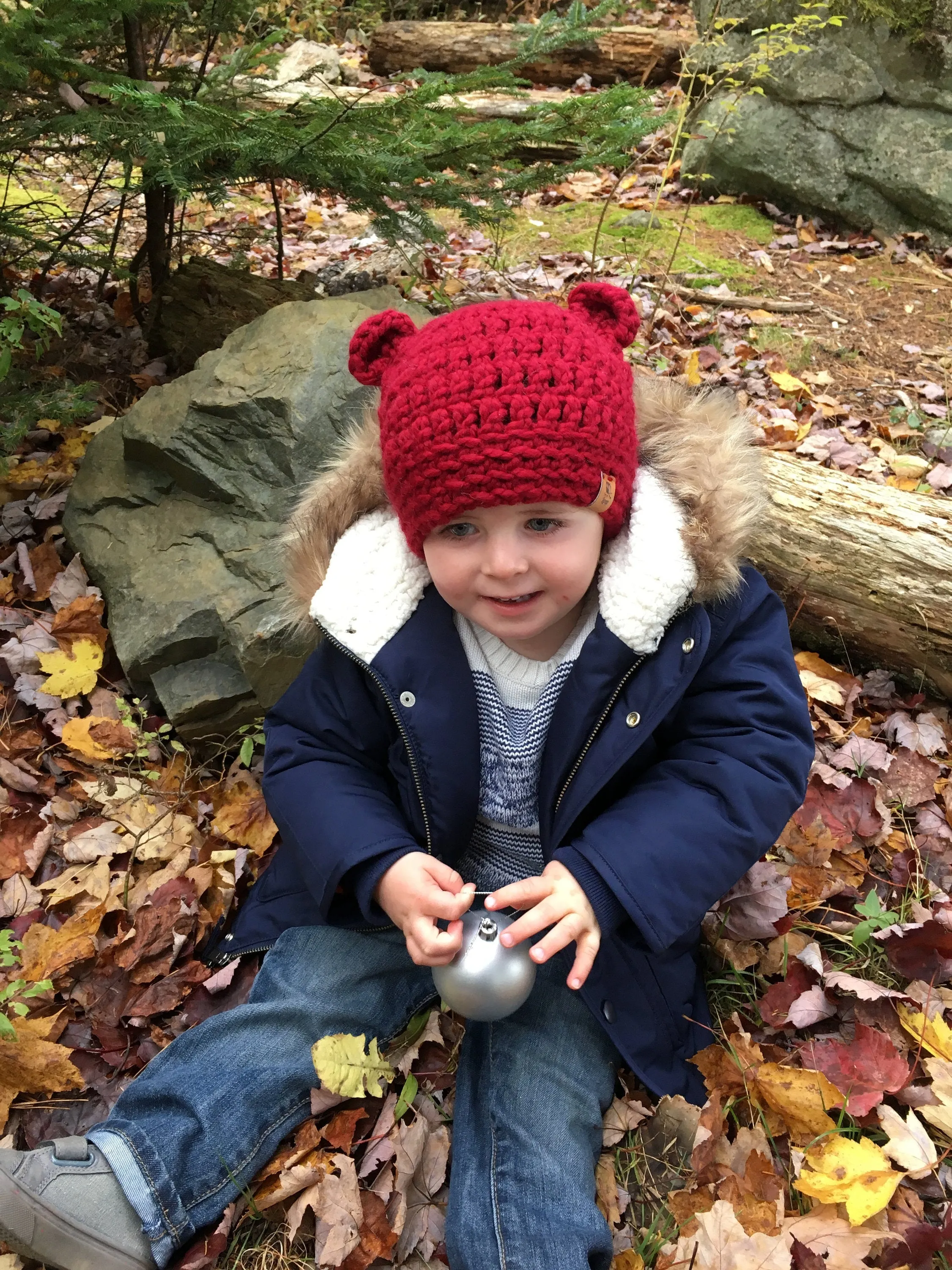 Holiday Beanies. Bear Beanies. Toddler beanie. Roots Inspired Beanie. Baby Bear Beanie. Baby Bear Hat. Bear Ears Hat. Christmas Hats.