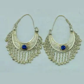 Kuchi Vintage Silver Earrings With Long Bells