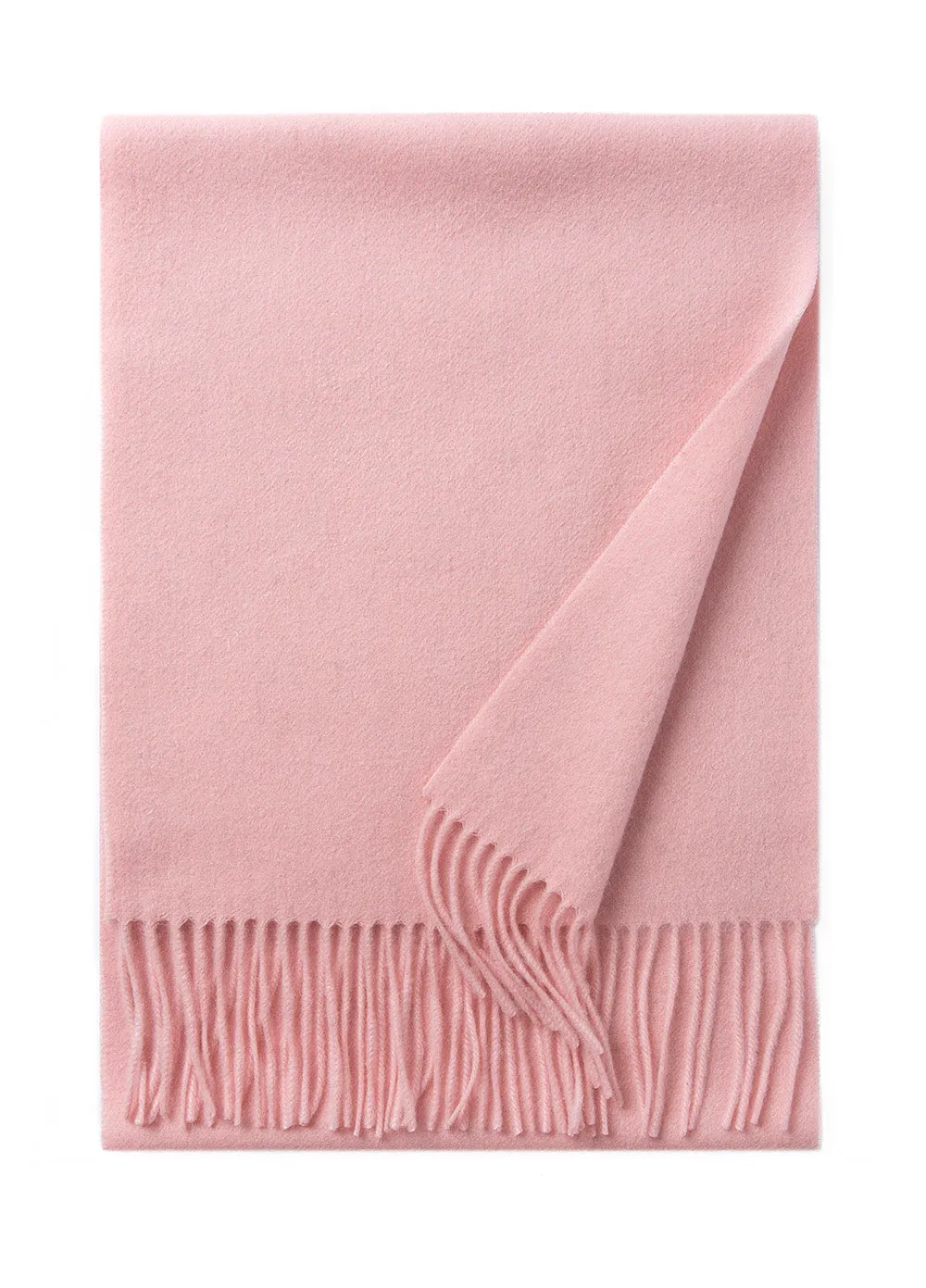 Lambswool Scarf Woven Plain Pink