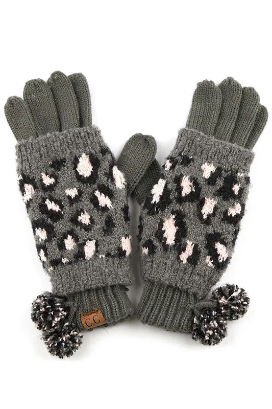 Leopard print gloves