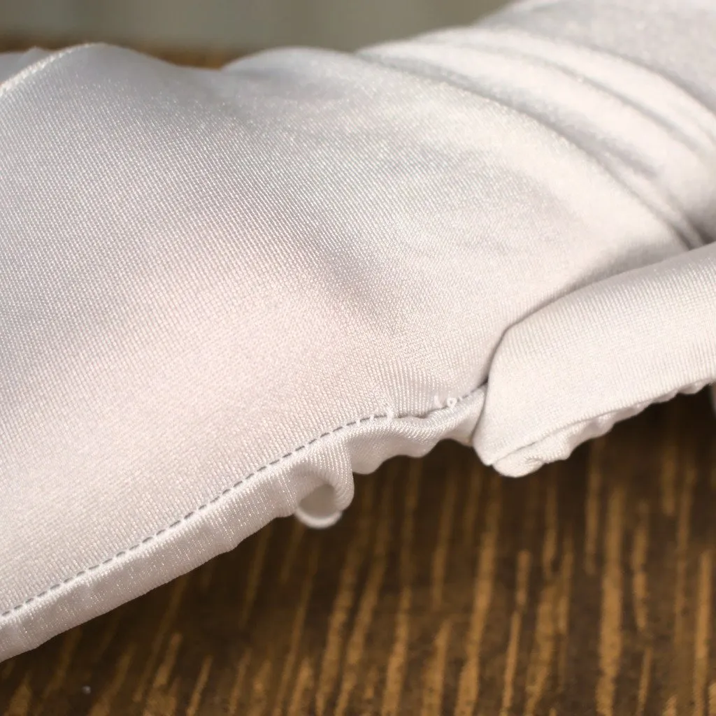 Light Gray Bow Cut Out Gloves