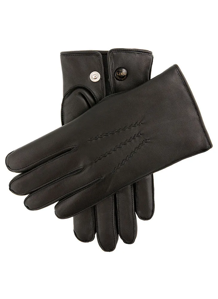 Men's Heritage Three-Point Fur-Lined Leather Gloves