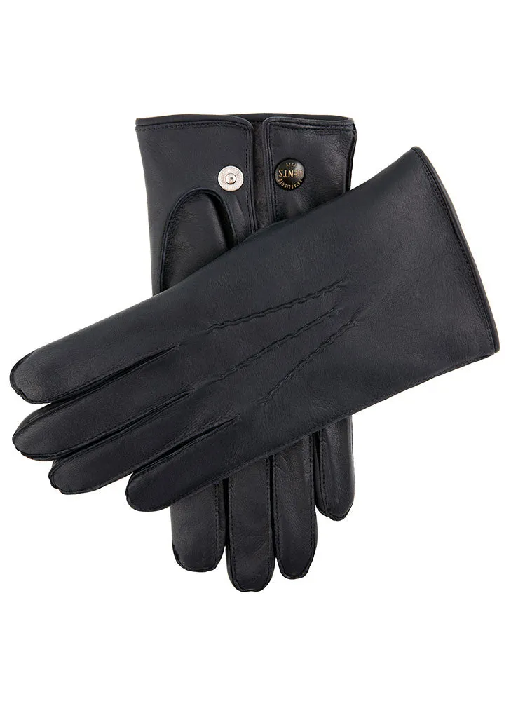 Men's Heritage Three-Point Fur-Lined Leather Gloves