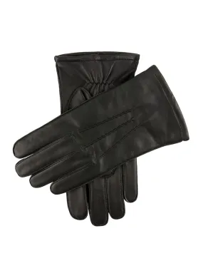 Men's Three-Point Lined Leather Gloves