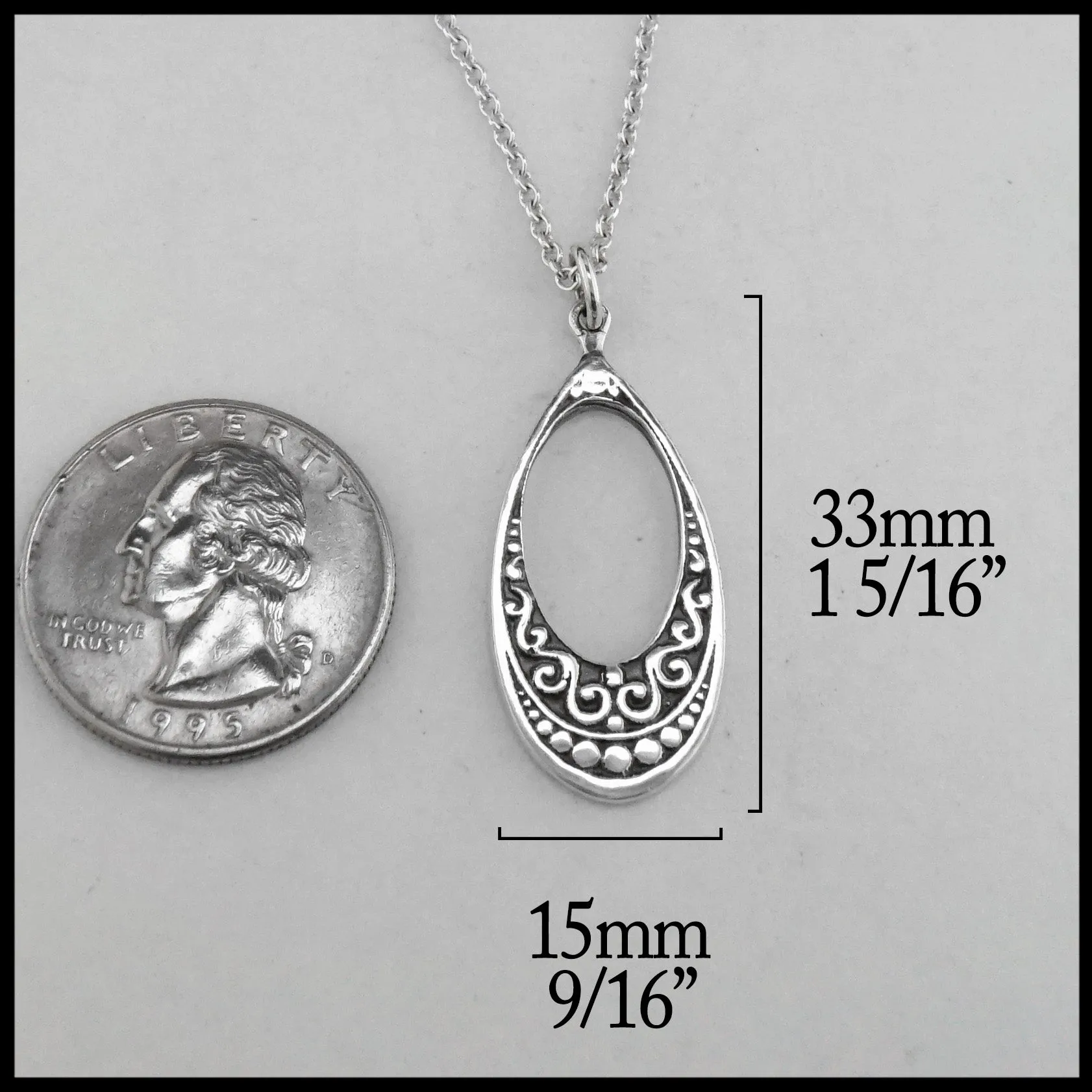 Moiraine's Ornate Teardrop Pendant and Earring Set