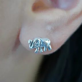 Pair of 925 Sterling Silver Elephant Stud Earrings Ear Studs Jewellery Jewelry