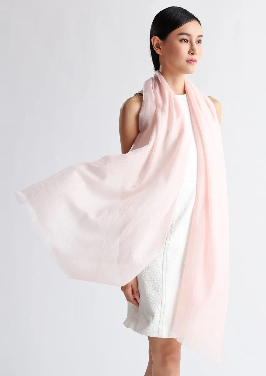 Plain cashmere scarf