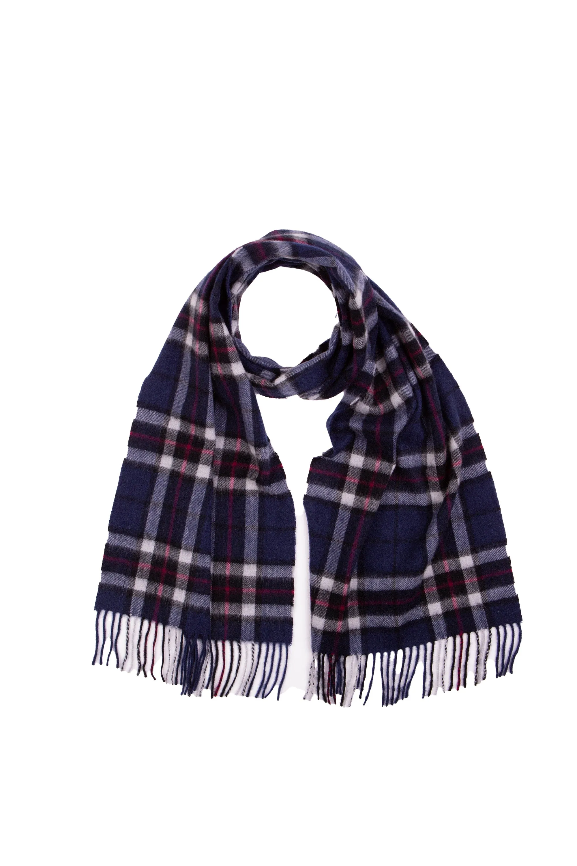 Scotty Thompson Cashmere Wide Scarf - Navy