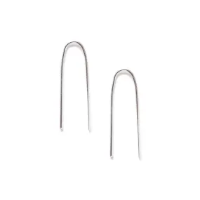 Silver Arc Earrings