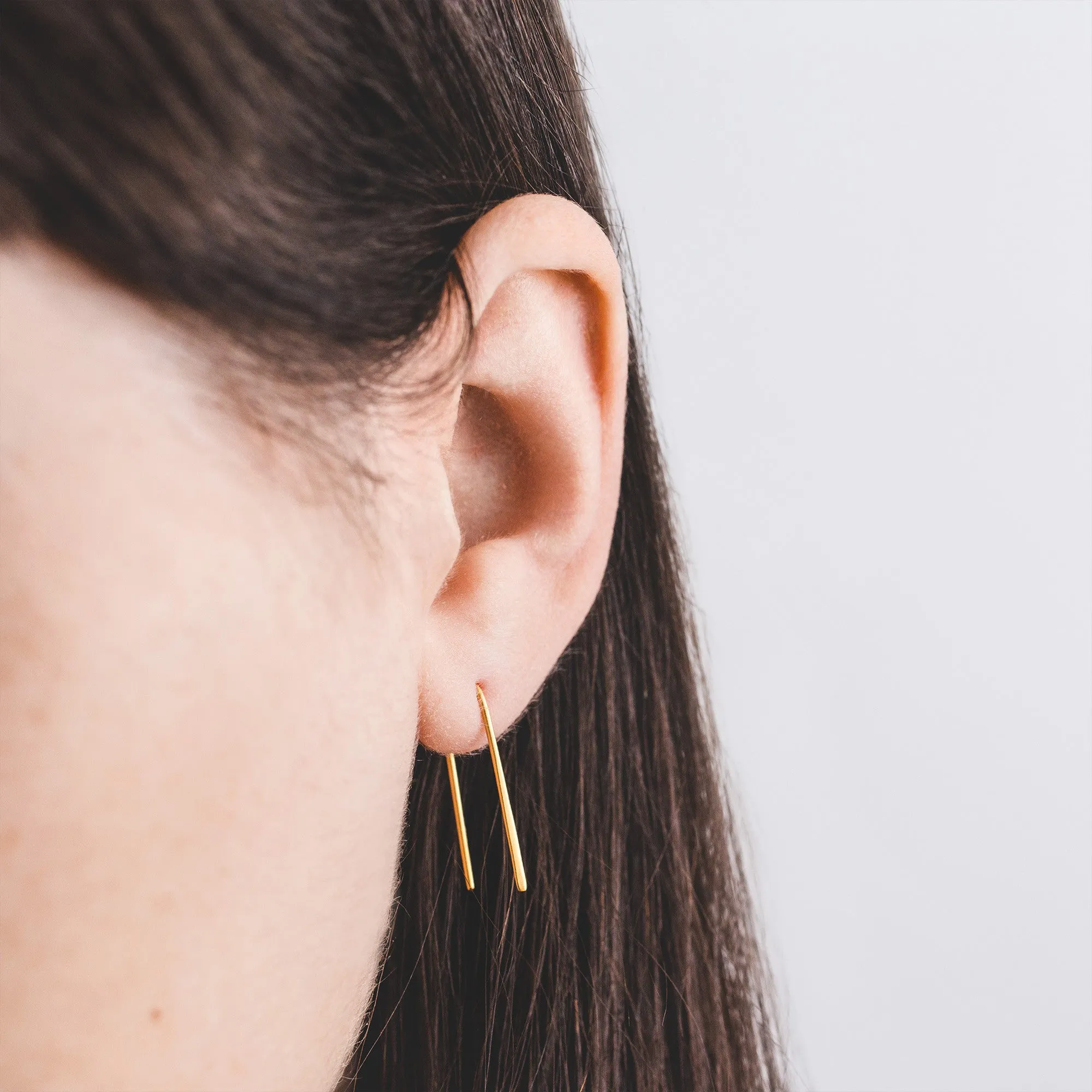 Silver Arc Earrings