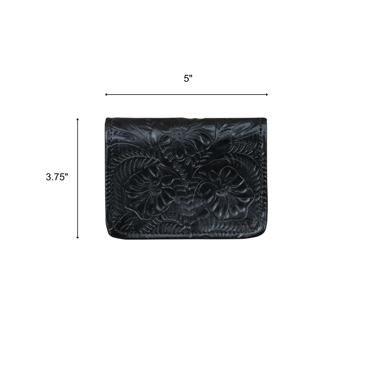 Small Ladies' Tri-Fold Wallet - Black